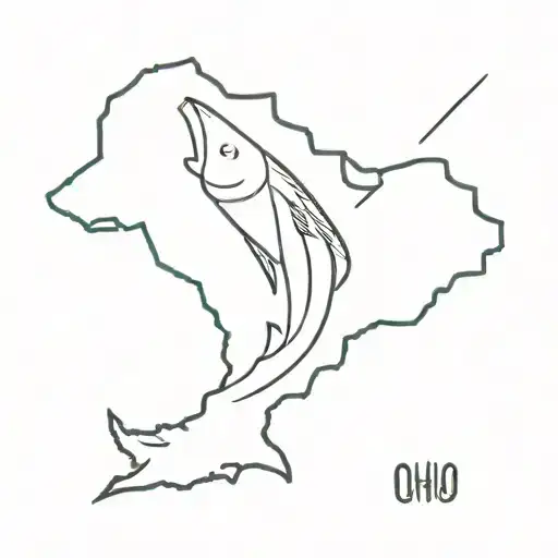 Ohio Outline And Fish