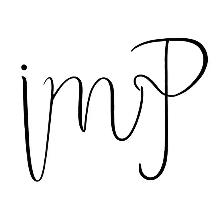 Infinity Met Letter N En J Written In Calligraphy