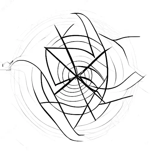 A Black-grey Back Of Profile Of A Old Father And Son Figure With A Wind Rose In The Background