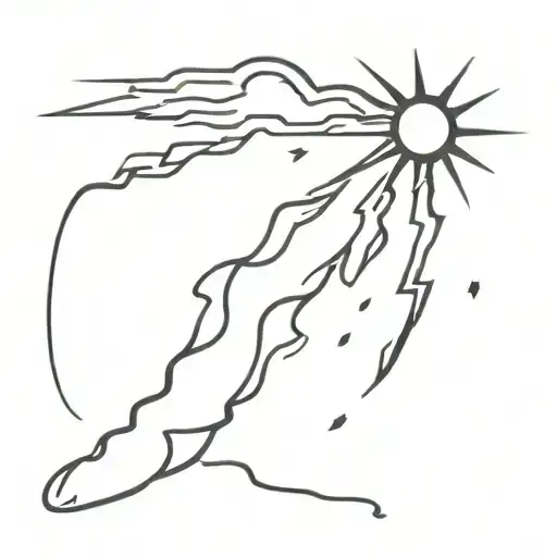 Sun And Lightning Bolt