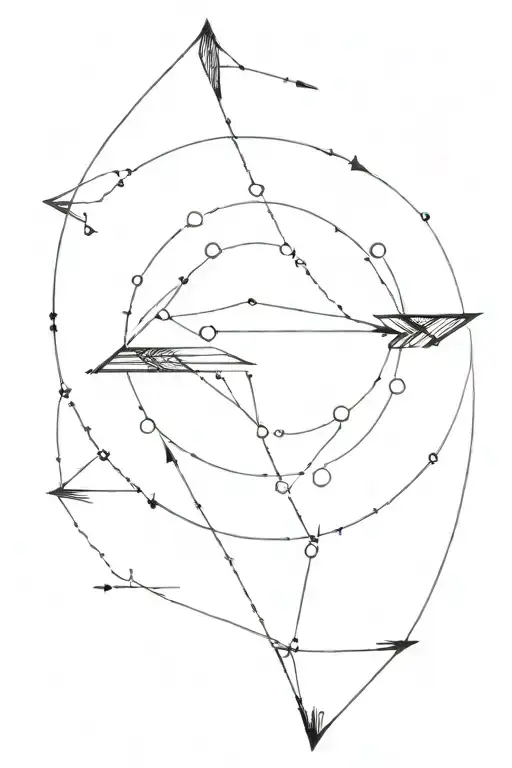 Arrow With Line Triangle Circle Around It