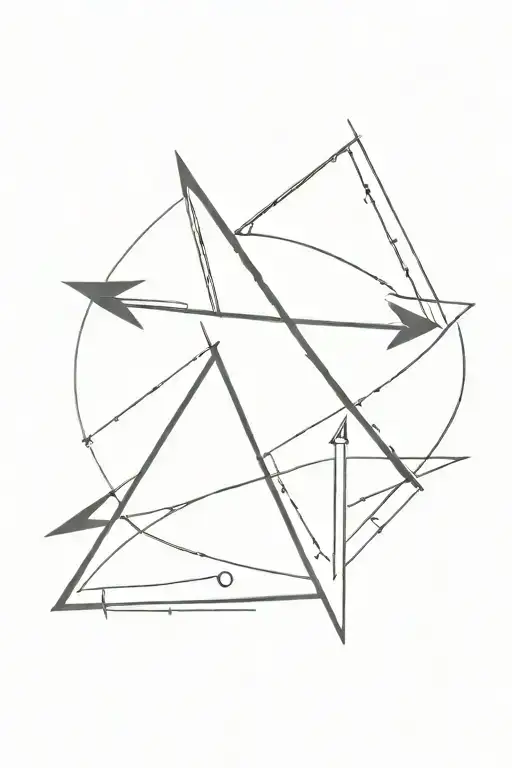 Arrow With Line Triangle Around It