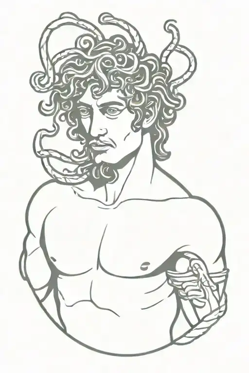 Perseus With The Head Of Medusa The Gorgon In His Hand