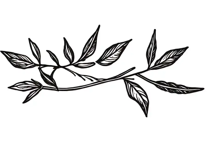 An Olive Branch Coiled Around An Arrow