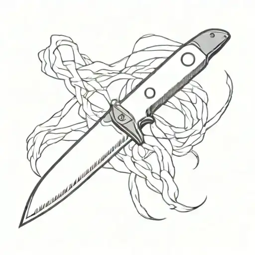 Power Sport Knife Blood