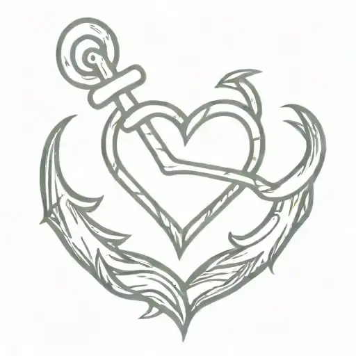Heart And Anchor Intertwined
