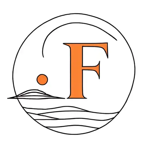 The Letter F And Sun Setting