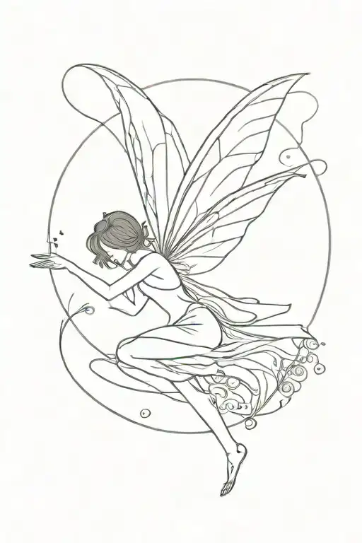 Fairy With Wings Flying