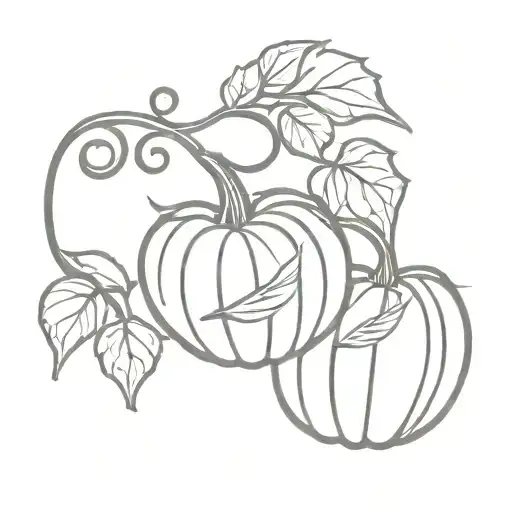 Pumpkin With Heart Shaped Vine Wrapping