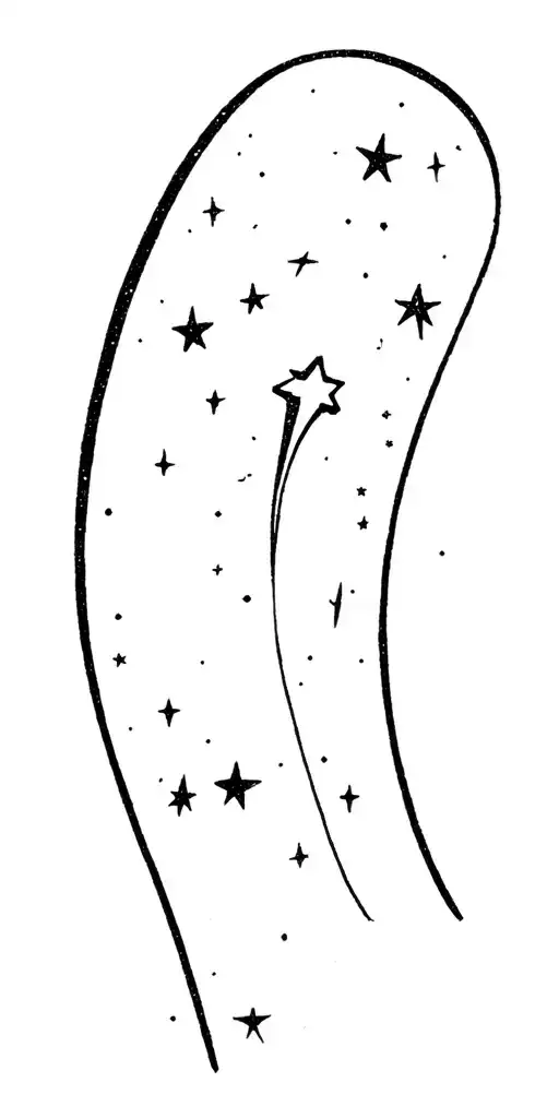 Cosmos Universe Stars With A Comet