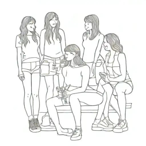 A Group Of Girls At A Party