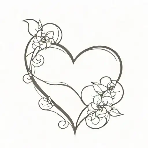 T And A Love Heart Shape