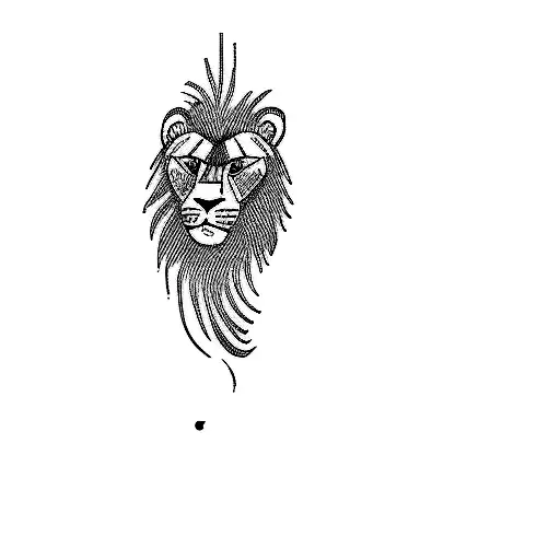 A Tattoo Of A Man With A Lion On His Thigh