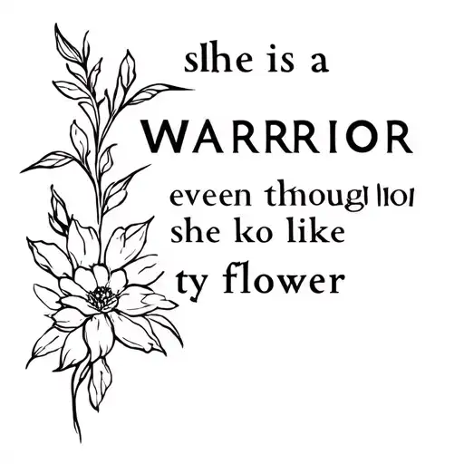 She Is A Warrior Even Though She Looks Like A Flower
