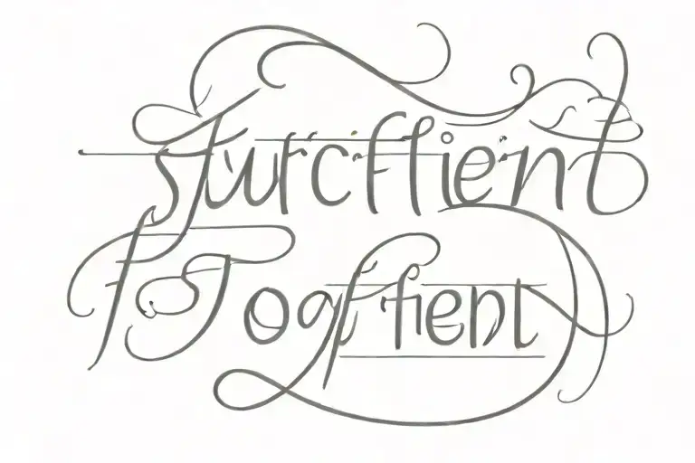 Sufficent For Today In Script Font