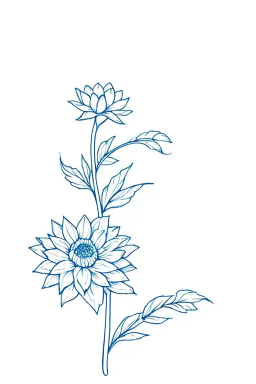 Blue Laveet Dahlia Sabline
