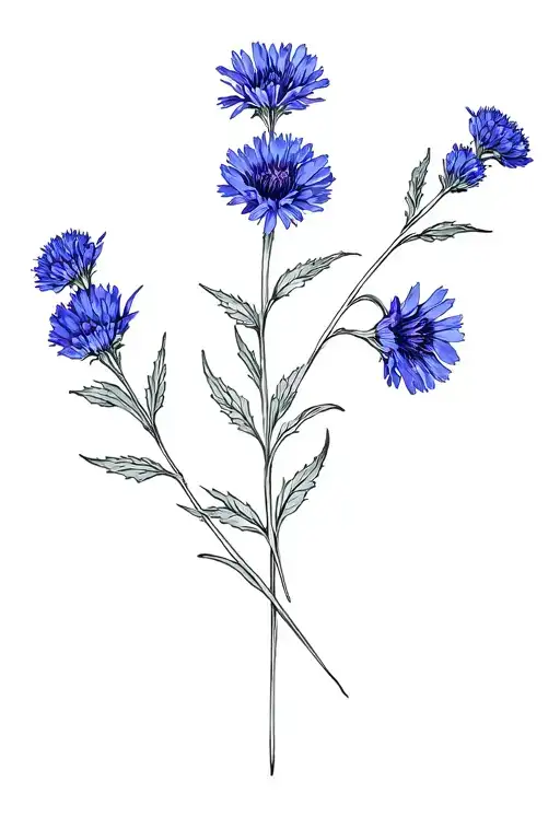 Lavande Cornflower Intertwined