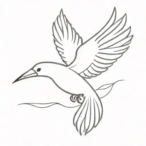 One Winged Bird Black And Gold