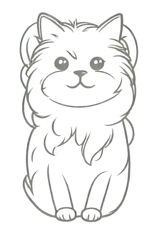 Persian Cat And Yorkie