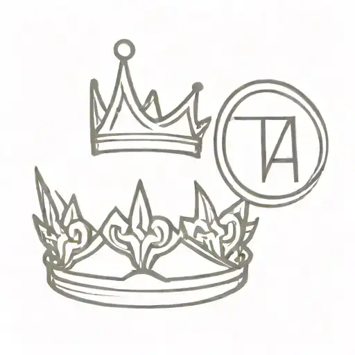 Initial T And Initial A Crown