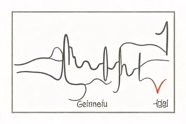 The Word Getemeiu With A Heart Beat Line