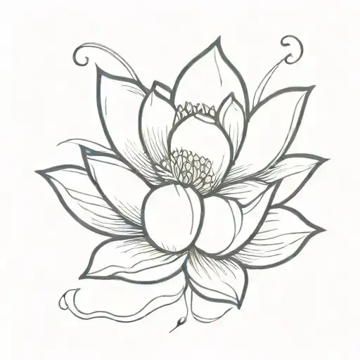 Lotus Flower With Flying