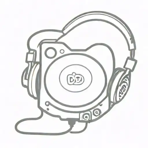 Dj Deck With Headphones Heart Fire Motivation Time