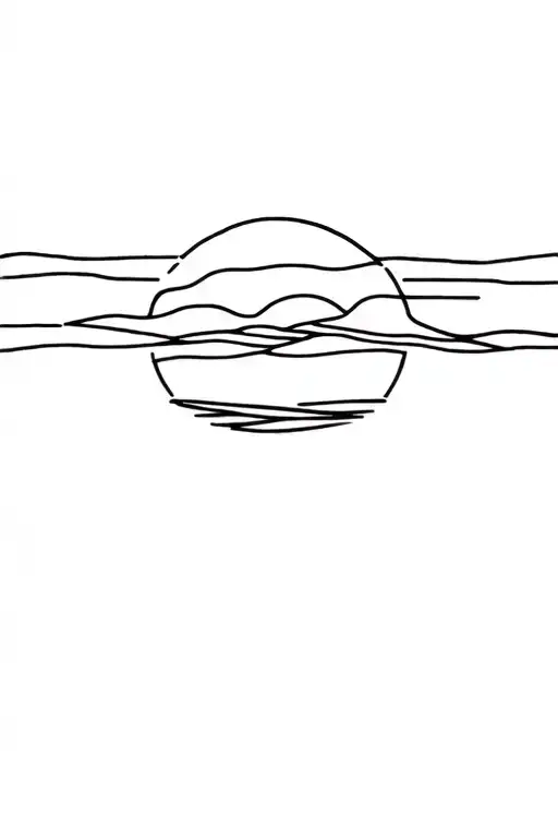 Sunset Tattoo Design