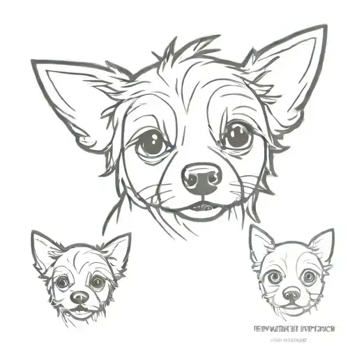 Tiny Chorkie Dog Face