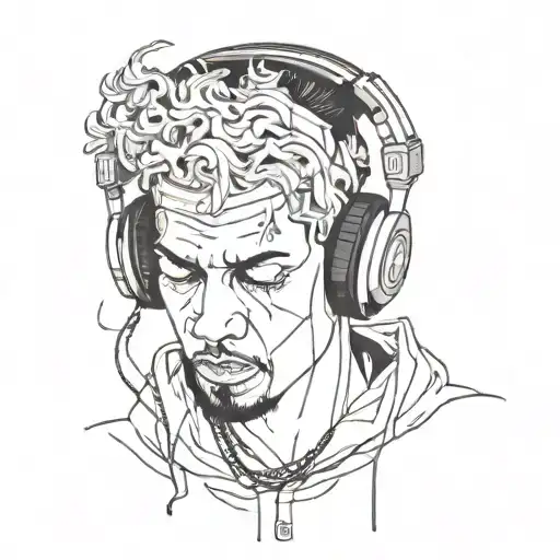 The Prince Plays Music On The Dj Wearing A Headphone