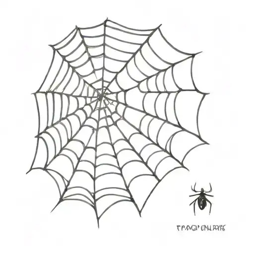 Spider Web On Side Of Neck