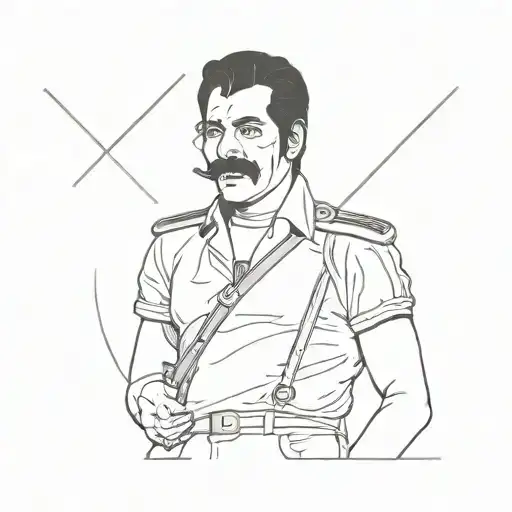 Freddie Mercury Line Art