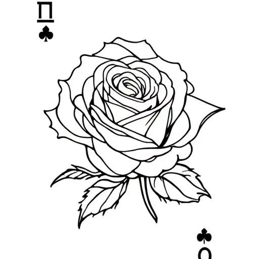 Rose Made Out Of Playing Cards Forming The Shape