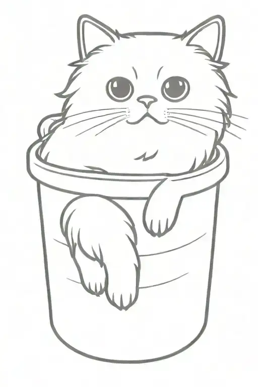 Persian Cat And Bath Tub