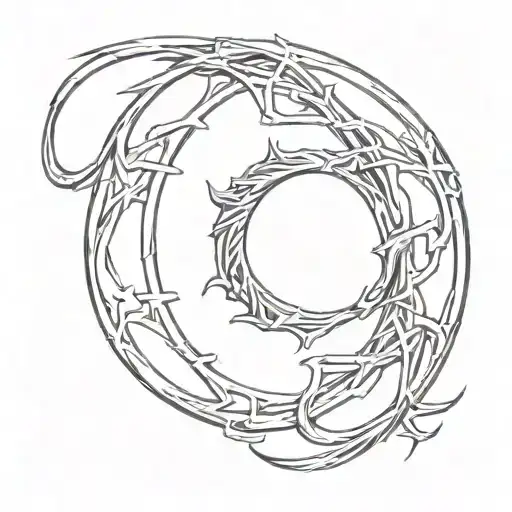 A Minimalist Representation Of The Elden Ring Logo With A Subtle Gaming Element