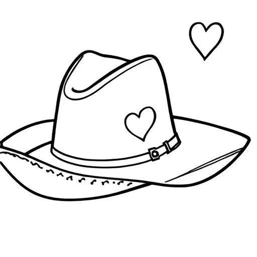 Cowboy Hat With Hearts