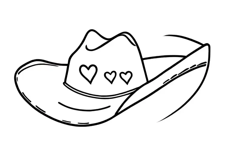Cowboy Hat With Hearts