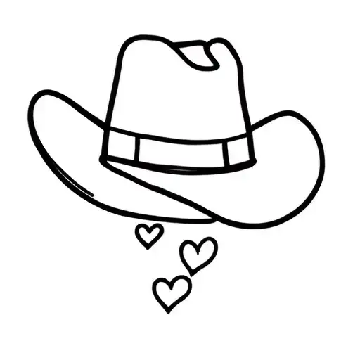 Cowboy Hat With Tiny Hearts
