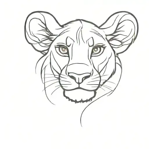 Fine Line Of Simba From The Lion King With The Title From The Movie Above Him