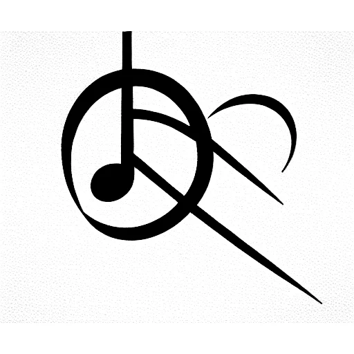 Music Notes Around The Logo Of The Music For The Masses Album By Depeche Mode