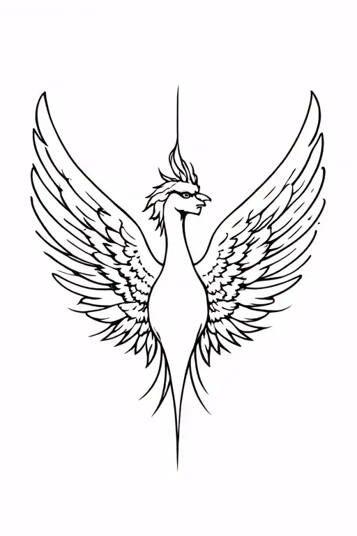 Phoenix Rising Phoenix Wings Spread Feminine