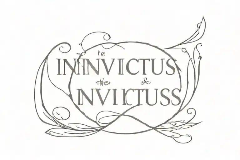 I Want A Tattoo With The Text Invictus With The Most Suitable Font For This Word