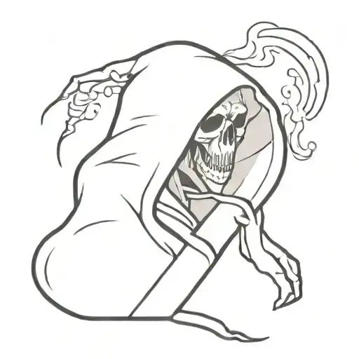 Smoke Grim Reaper Silohuette