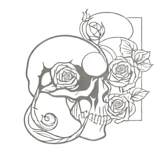 Scorpion Skull Rose Fire