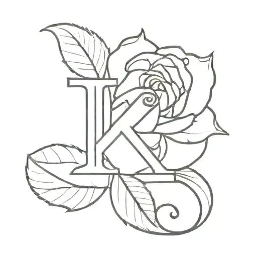 Letter K In A Rose