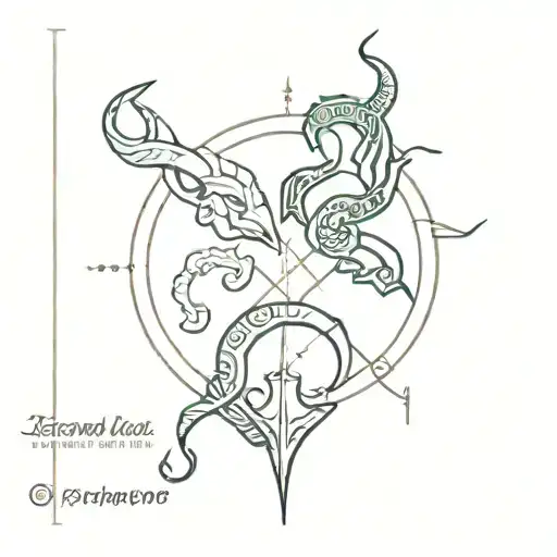 Combine The Symbols Of Taurus And Scorpio Into A Unique And Intricate Design