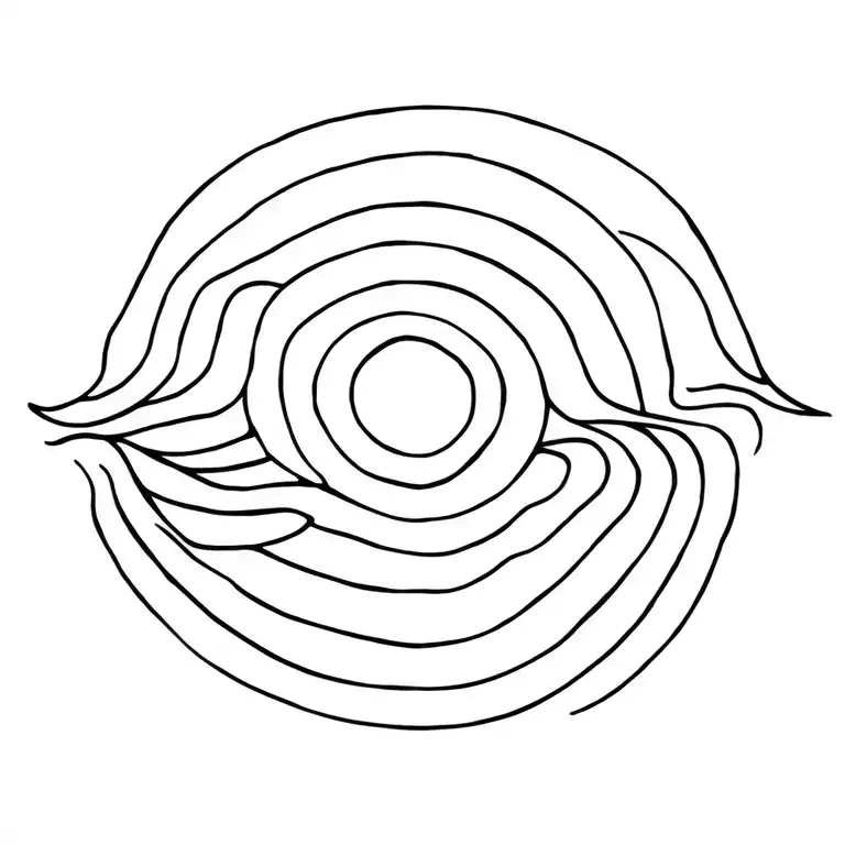 Web Of Ocean Waves Extending Outward From The Center