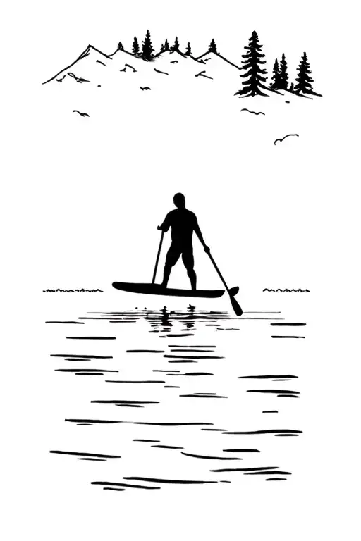 Paddle Board On Forrest Lake Infront