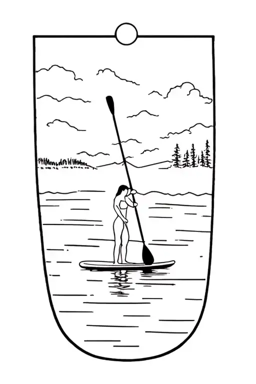 Paddle Board On Forrest Lake Infront