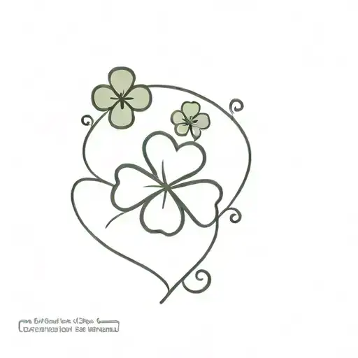 Dainty Heart And Four Leaf Clover